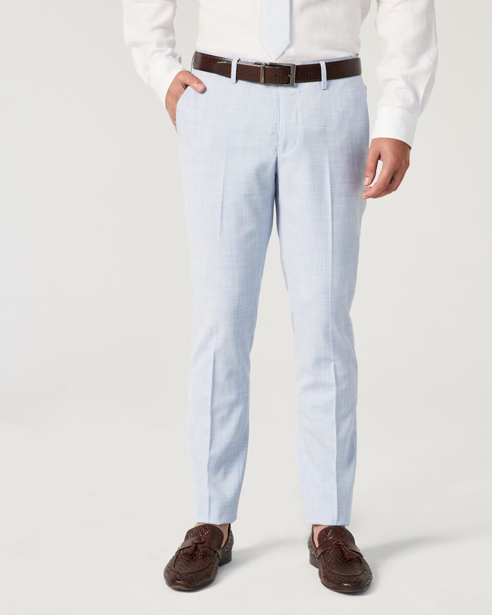 Mens Light Blue Tailored Suit Pant